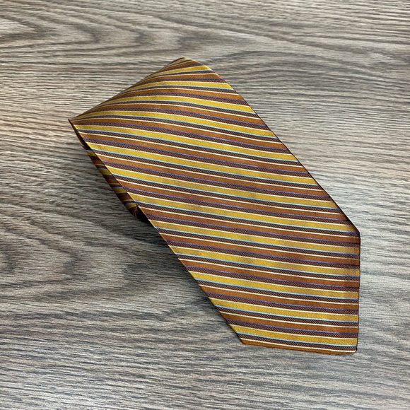 Robert Talbott Best of Class Gold Stripe Tie - Picture 1 of 4
